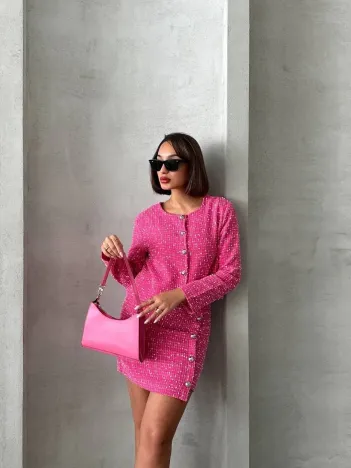 Ceketli Etek Takım Chl Kumaş Fuşya H24443 Ceketli Etek Takım Chl Kumaş Fuşya H24443