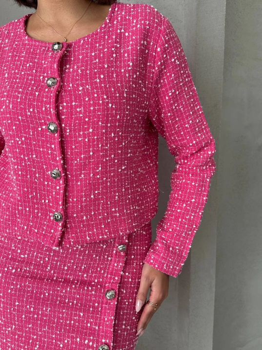 Ceketli etek takım chl kumaş fuşya h24443 Ceketli etek takım chl kumaş fuşya h24443