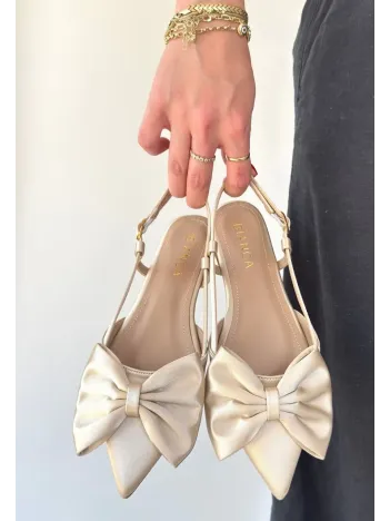 Cenya Bej Saten Babet Ayakkabı Cenya Bej Saten Babet Ayakkabı