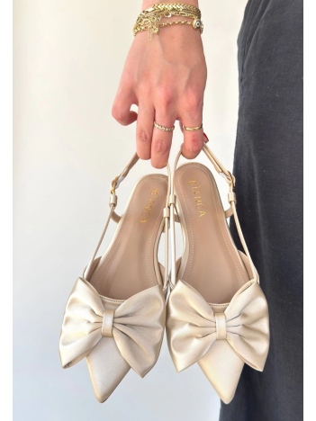 Cenya Bej Saten Babet Ayakkabı Cenya Bej Saten Babet Ayakkabı