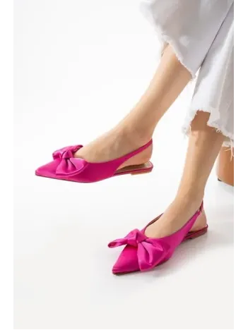 Cenya Fuşya Saten Babet Ayakkabı Cenya Fuşya Saten Babet Ayakkabı