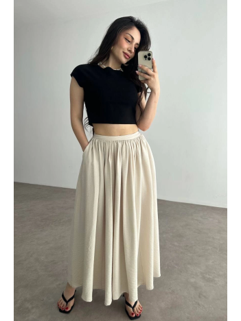 Cepli keten etek bej kz24 Cepli keten etek bej kz24