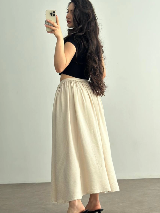 Cepli keten etek bej kz24 Cepli keten etek bej kz24