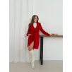 Cepli kuşaklı kaşe kaban kırmızı st26458 Cepli kuşaklı kaşe kaban kırmızı st26458