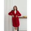 Cepli kuşaklı kaşe kaban kırmızı st26458 Cepli kuşaklı kaşe kaban kırmızı st26458