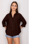 Cepli Salaş Gömlek Koyu Kahve T1010 Cepli Salaş Gömlek Koyu Kahve T1010