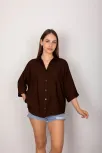 Cepli Salaş Gömlek Koyu Kahve T1010