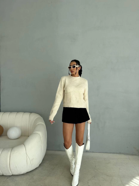 Cepli triko kazak krem Cepli triko kazak krem