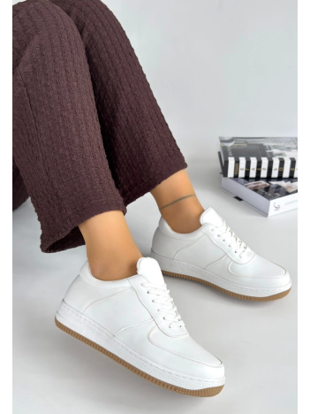 Ceyyan Beyaz Cilt Bağcıklı Spor Ayakkabı Ceyyan Beyaz Cilt Bağcıklı Spor Ayakkabı