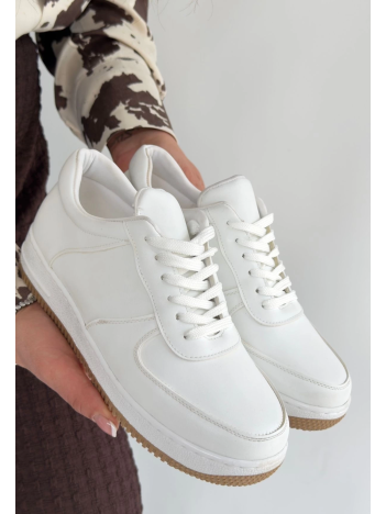 Ceyyan Beyaz Cilt Bağcıklı Spor Ayakkabı Ceyyan Beyaz Cilt Bağcıklı Spor Ayakkabı