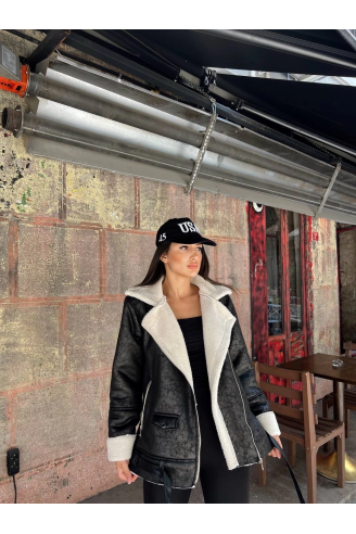 CHANEL DERİ SÜET KRAŞLI İÇİ PELUŞLU KAPLAMA KABAN