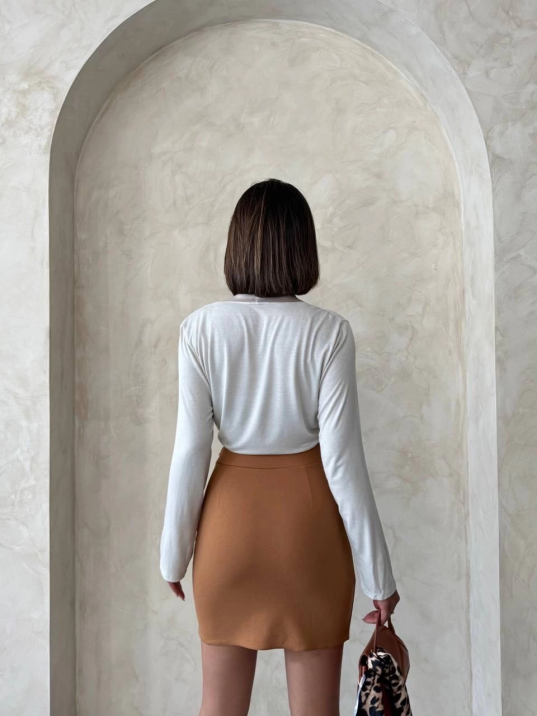 Çift yırtmaçlı etek camel s25910 Çift yırtmaçlı etek camel s25910