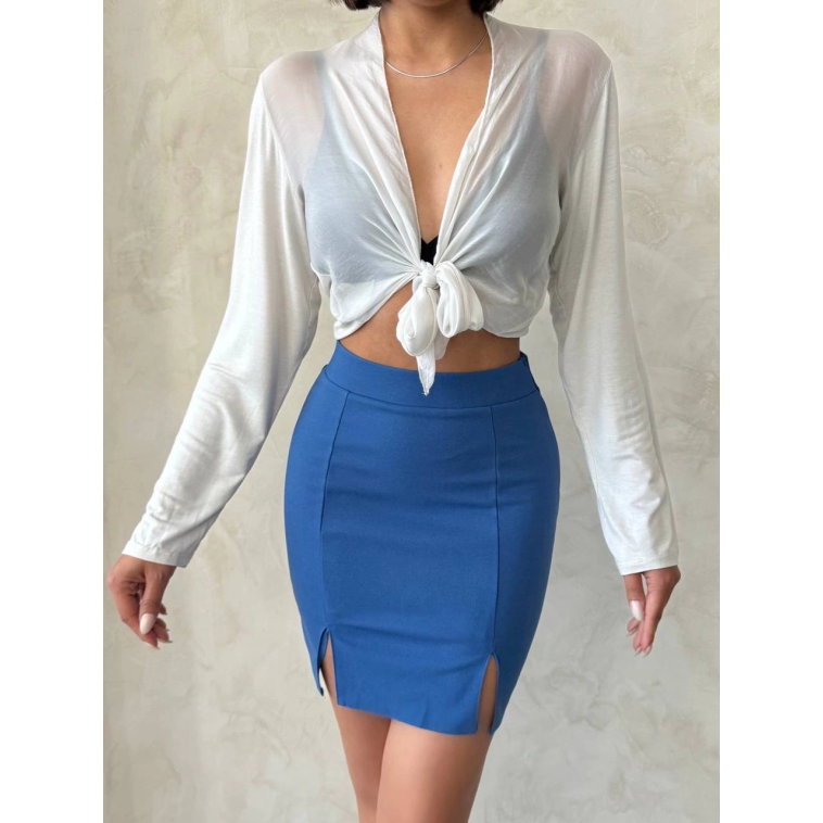 Çift yırtmaçlı etek indigo s25910 Çift yırtmaçlı etek indigo s25910
