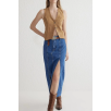 Çift yırtmaçlı jean etek s140 Çift yırtmaçlı jean etek s140