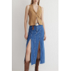 Çift yırtmaçlı jean etek s140 Çift yırtmaçlı jean etek s140