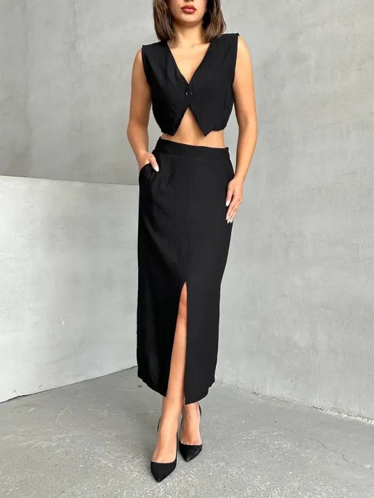 Çilek Takım Etek Yelek Çilek Takım Etek Yelek