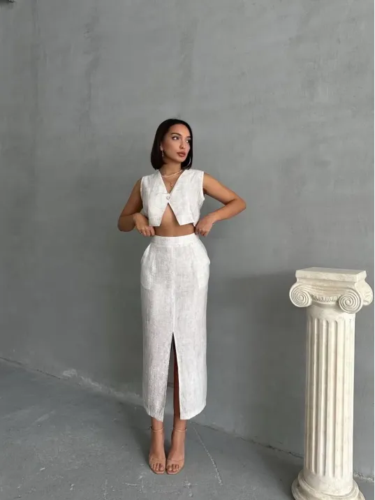 Çilek Takım Etek Yelek Çilek Takım Etek Yelek