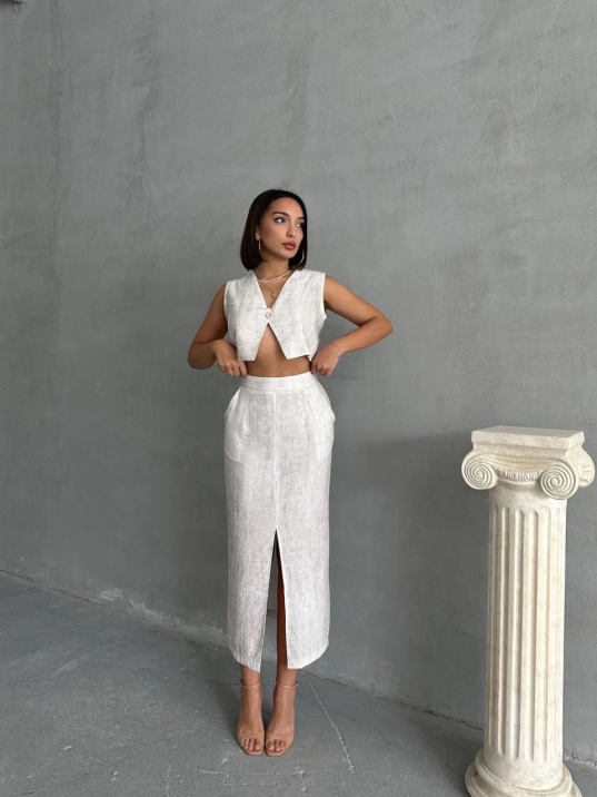 Çilek takım etek yelek Çilek takım etek yelek