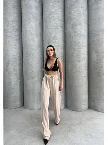 Çımalı Keten Pantolon