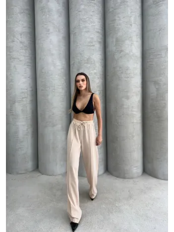 Çımalı Keten Pantolon