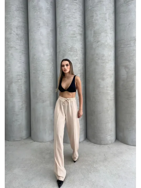 Çımalı Keten Pantolon