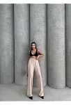Çımalı Keten Pantolon