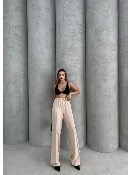 Çımalı Keten Pantolon