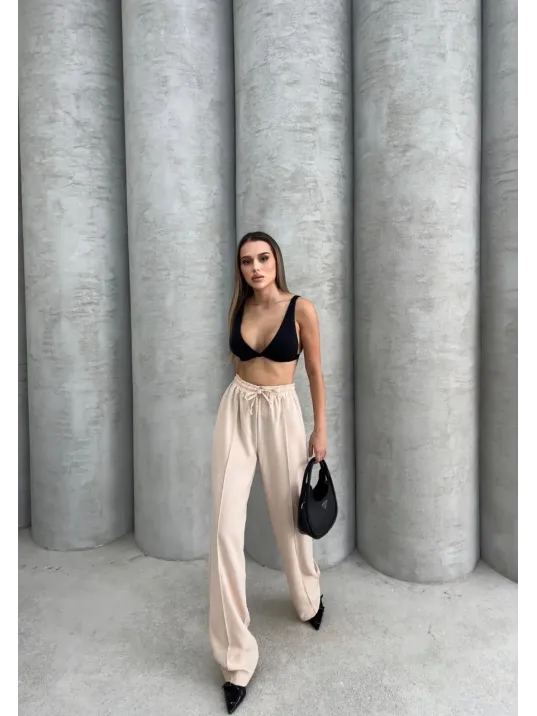 Çımalı Keten Pantolon