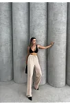 Çımalı Keten Pantolon