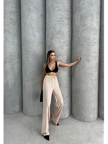 Çımalı Keten Pantolon