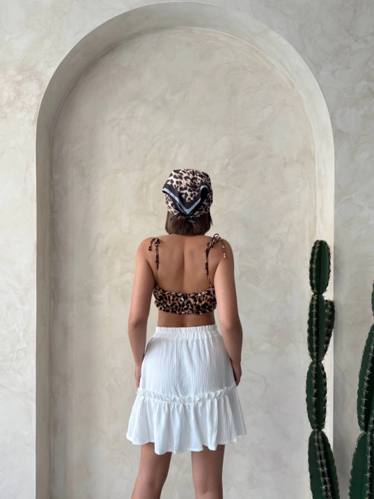 Çingene keten etek beyaz s24808 Çingene keten etek beyaz s24808