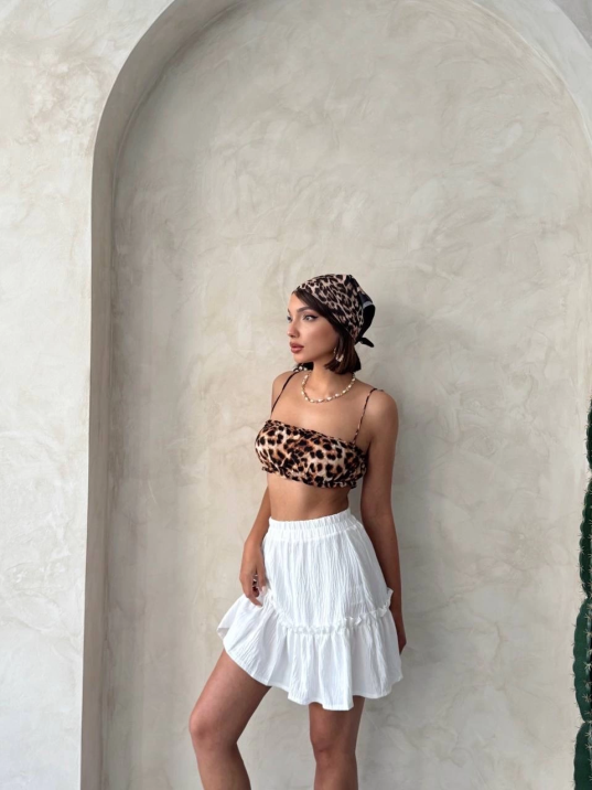 Çingene keten etek beyaz s24808 Çingene keten etek beyaz s24808