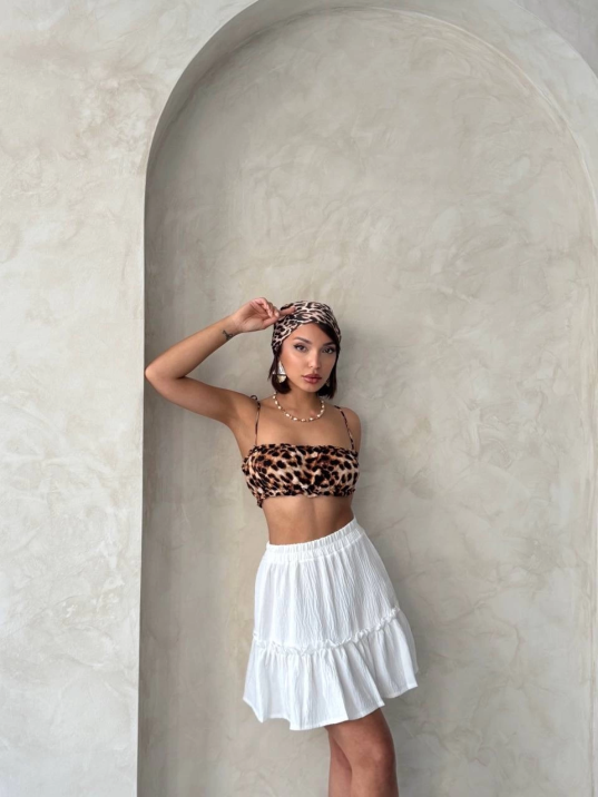 Çingene keten etek beyaz s24808 Çingene keten etek beyaz s24808