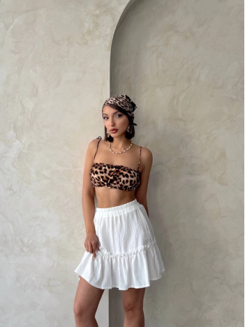 Çingene keten etek beyaz s24808 Çingene keten etek beyaz s24808