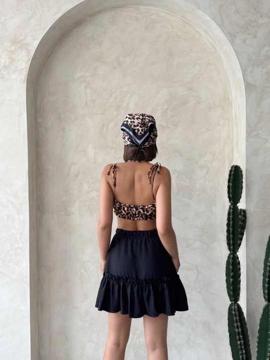 Çingene keten etek siyah s24808 Çingene keten etek siyah s24808