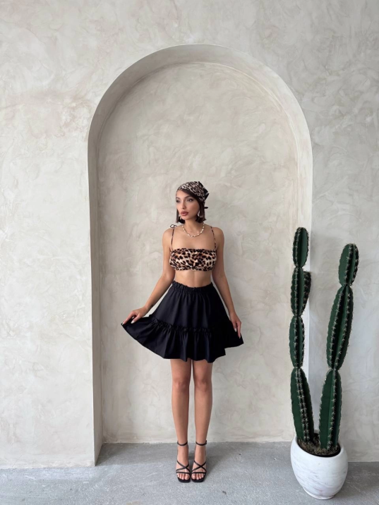 Çingene keten etek siyah s24808 Çingene keten etek siyah s24808