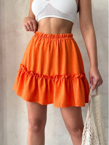 Çingene keten etek turuncu s24808 Çingene keten etek turuncu s24808