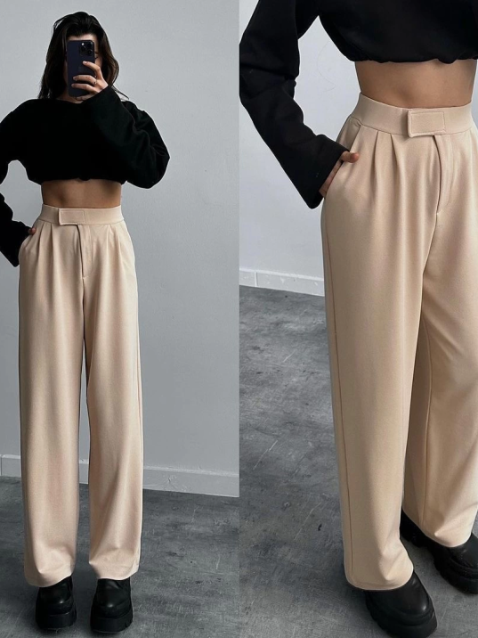 Cırtlı palazzo pantolon Cırtlı palazzo pantolon