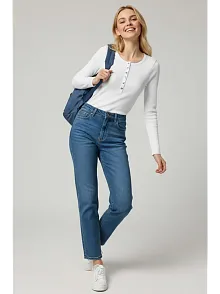 Çıtçıt Detaylı Bluz Beyaz T4343