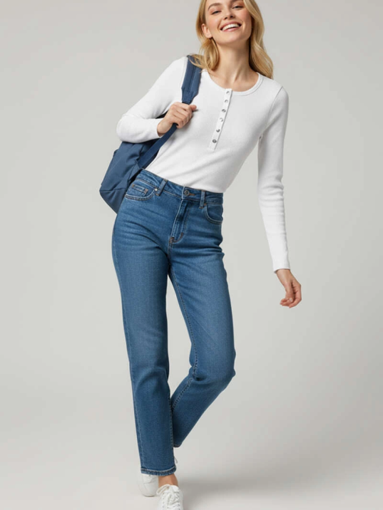 Çıtçıt Detaylı Bluz Beyaz T4343 Çıtçıt Detaylı Bluz Beyaz T4343