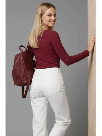 Çıtçıt Detaylı Bluz Bordo T4343 Çıtçıt Detaylı Bluz Bordo T4343