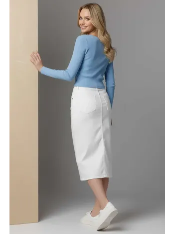 Çıtçıt Detaylı Bluz Mavi T4343 Çıtçıt Detaylı Bluz Mavi T4343