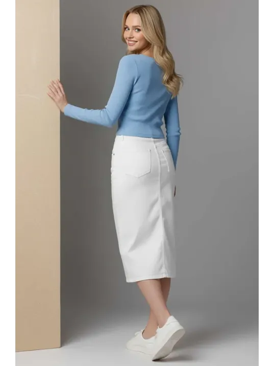 Çıtçıt Detaylı Bluz Mavi T4343