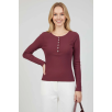 Çıtçıt Detaylı Bluz Mürdüm T4343 Çıtçıt Detaylı Bluz Mürdüm T4343
