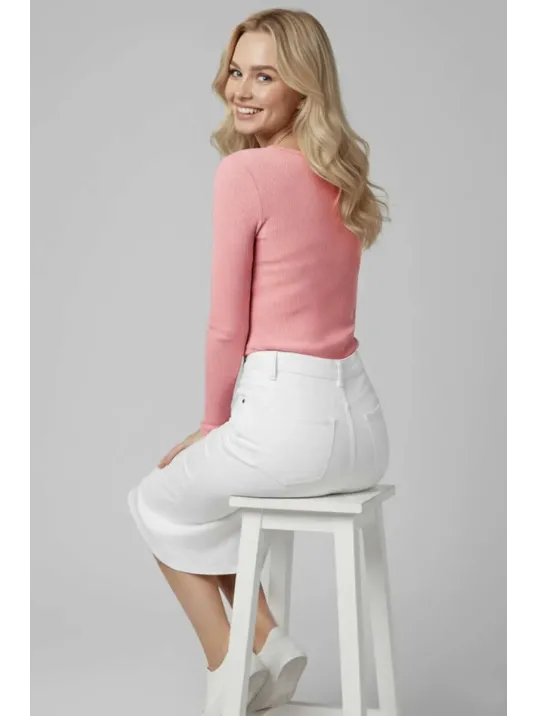 Çıtçıt Detaylı Bluz Pembe T4343