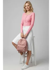 Çıtçıt Detaylı Bluz Pembe T4343