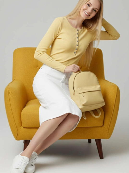 Çıtçıt Detaylı Bluz Sarı T4343 Çıtçıt Detaylı Bluz Sarı T4343