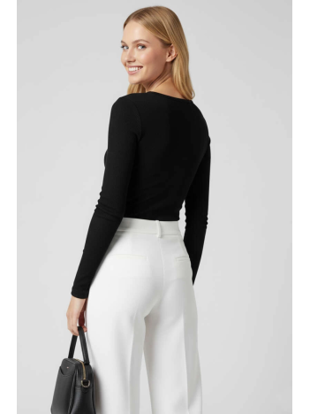 Çıtçıt Detaylı Bluz Siyah T4343 Çıtçıt Detaylı Bluz Siyah T4343