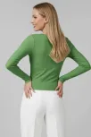 Çıtçıt Detaylı Bluz Yeşil T4343