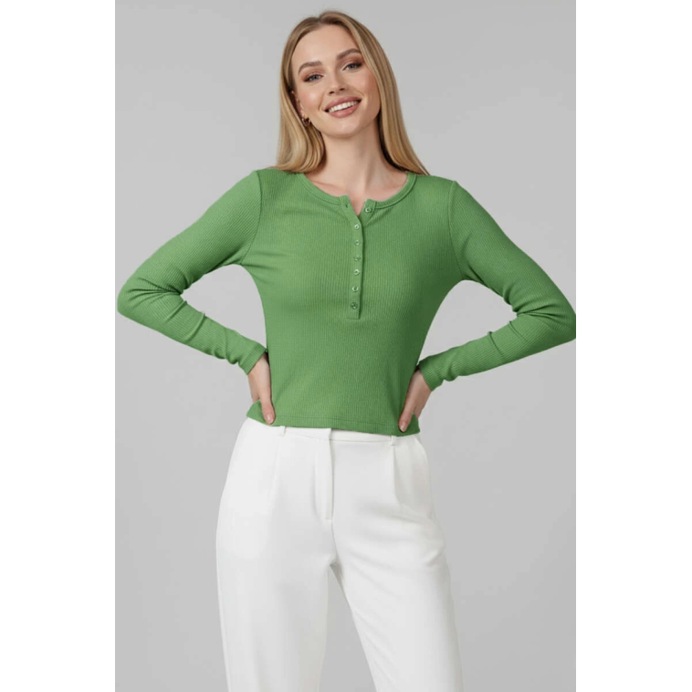 Çıtçıt Detaylı Bluz Yeşil T4343 Çıtçıt Detaylı Bluz Yeşil T4343
